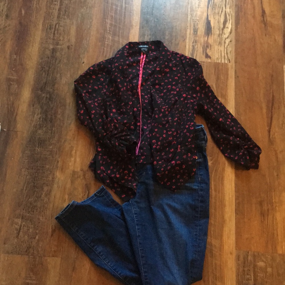 stoosh black and pink blazer/jacket size m